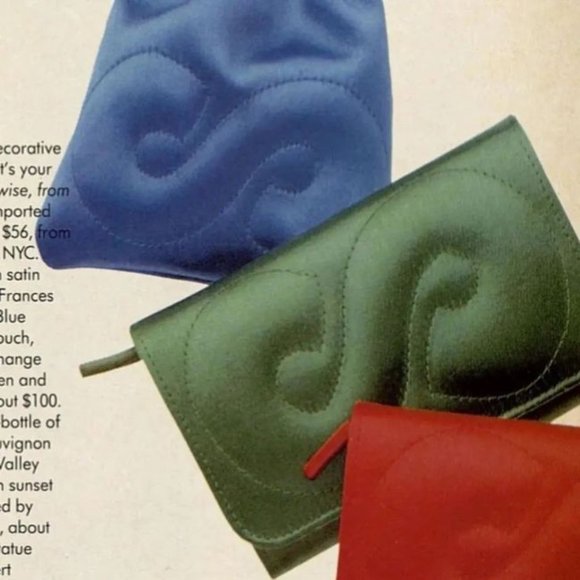 Vintage 70s Frances Patiky Stein Brown Leather Clutch - Picture 3 of 14